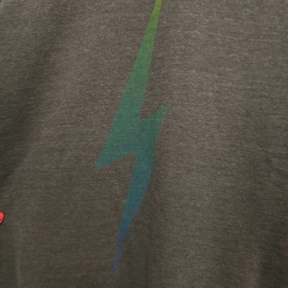 AVIATOR NATION Bolt Fade Sweatshirt In Charcoal/ Green - XS - Picture 4 of 7